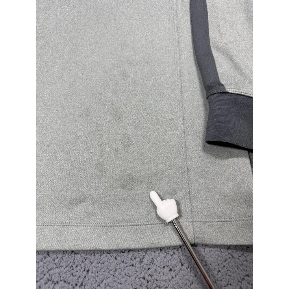 Nike Golf Dri-FIT Pullover Mens XL Gray 1/4 Zip Long Sleeve Golf Top Travertine